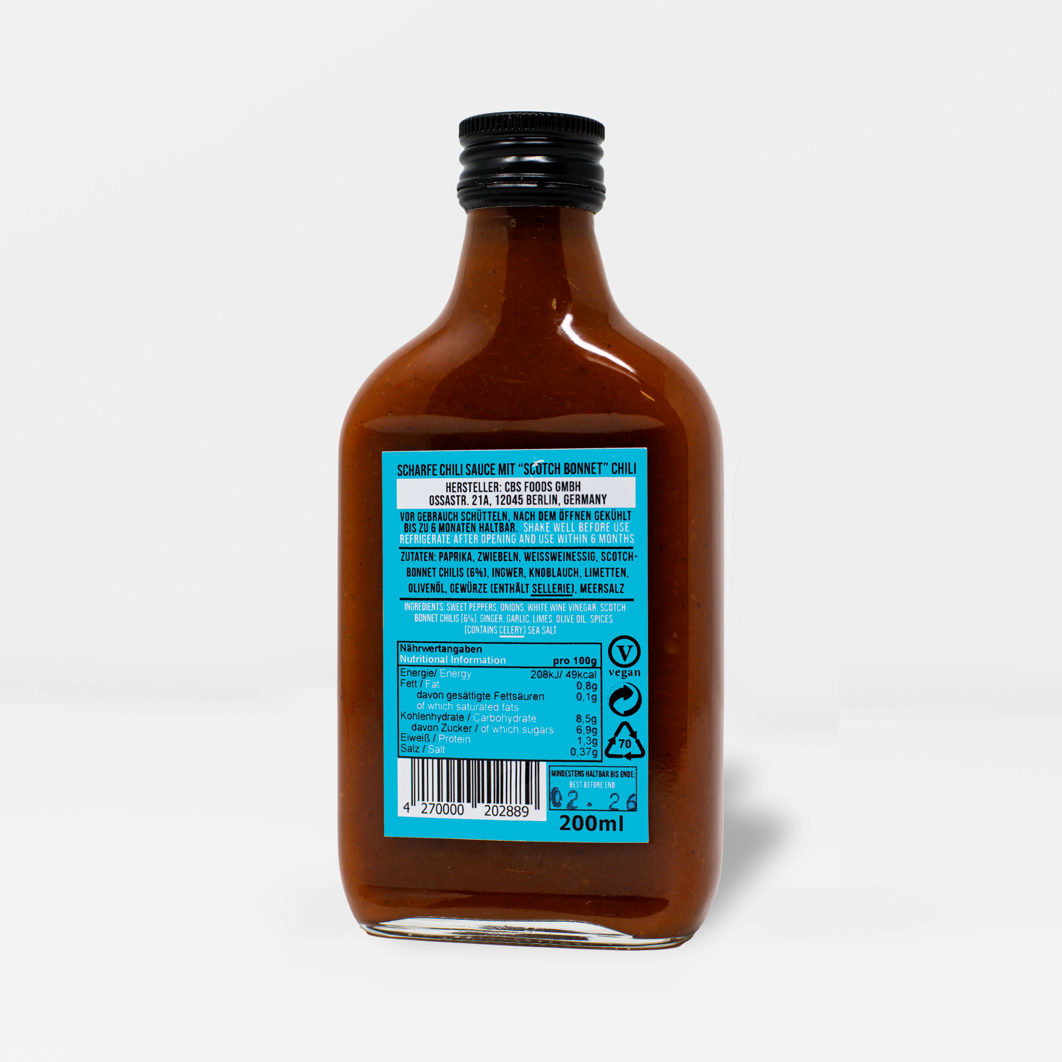 crazy-bastard-scotch-bonnet-chilisauce-100-ml-mittelscharf image 4