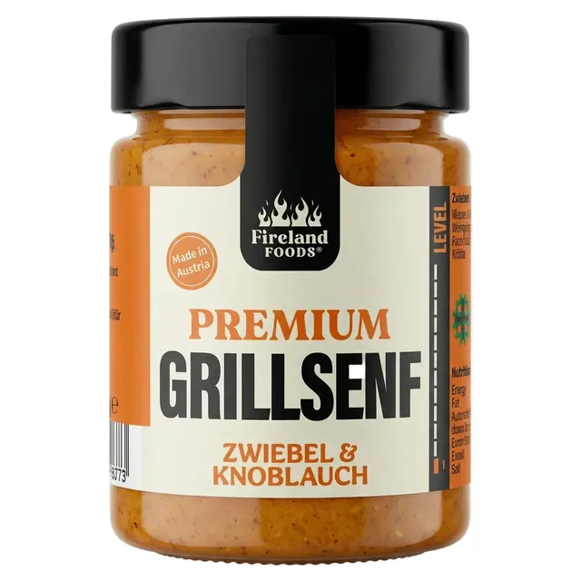fireland-foods-grillsenf-zwiebel-knoblauch-senf-180g-mild image 1