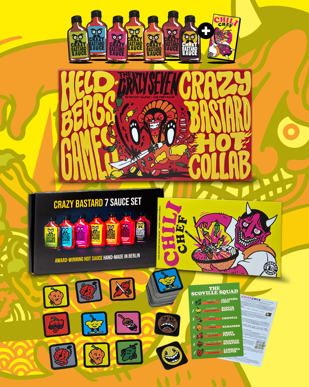 crazy-bastard-the-crazy-seven-hot-sauce-set-7x100ml-mit-spiel image 7