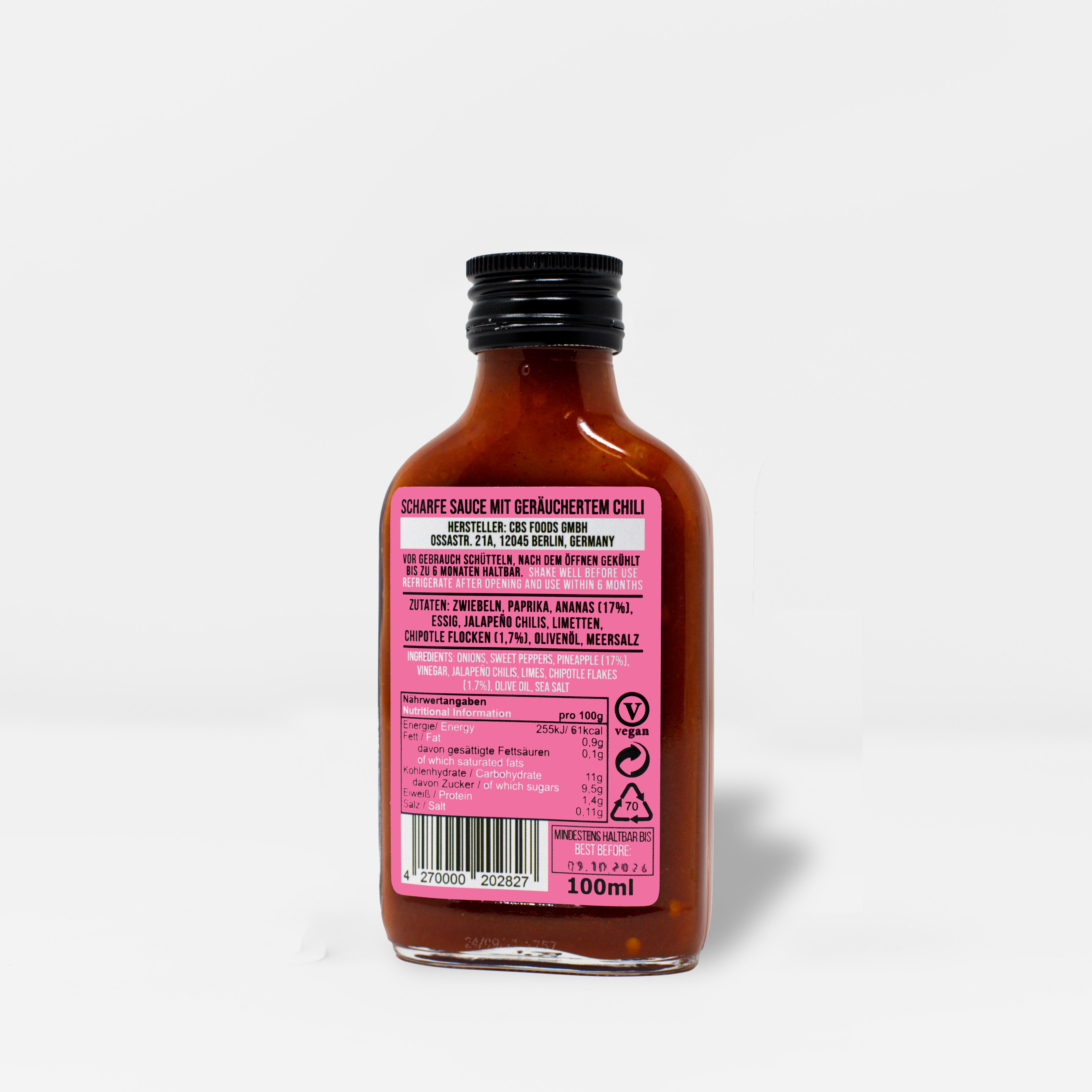 crazy-bastard-chipotle-ananas-hot-sauce-100-ml-mittelscharf image 2