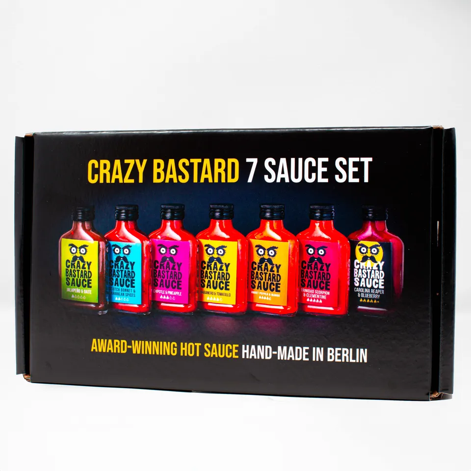 crazy-bastard-classics-box-7er-set-hot-sauces-7x100-ml image 1