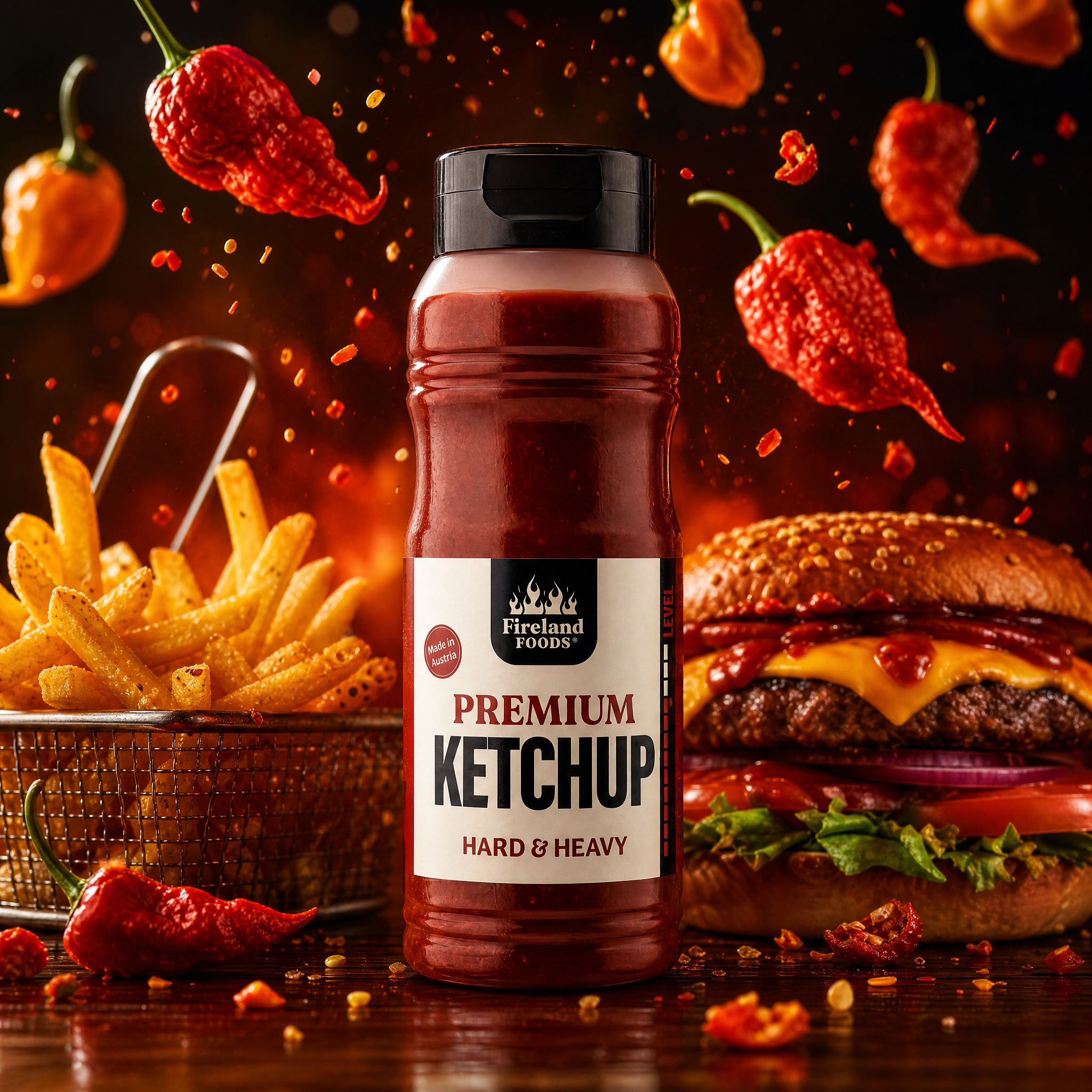 fireland-foods-hard-heavy-ketchup-580g-extra-scharf-reaper image 2
