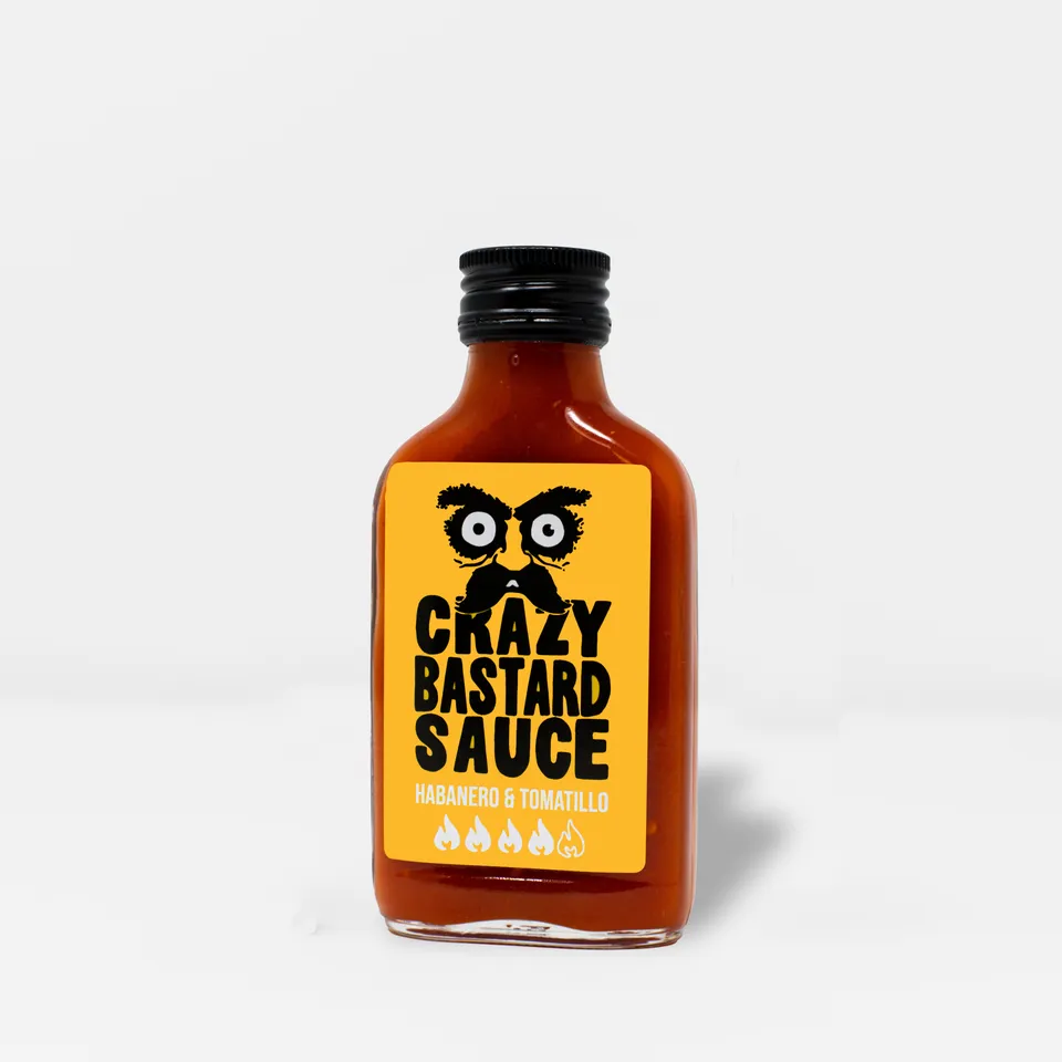 crazy-bastard-habanero-tomatillo-hot-sauce-100-ml-scharf image 1