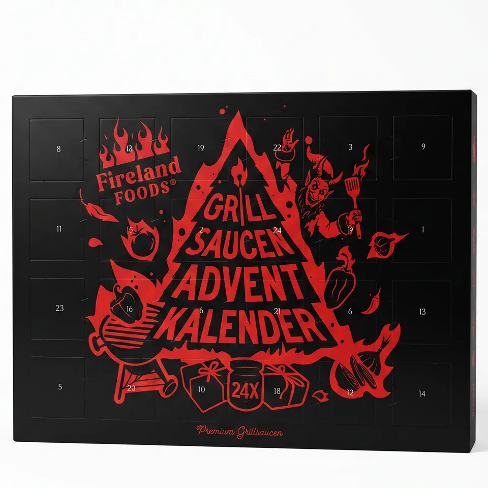 fireland-foods-bbq-adventkalender-1-2kg-24-saucen-geschenk image 1