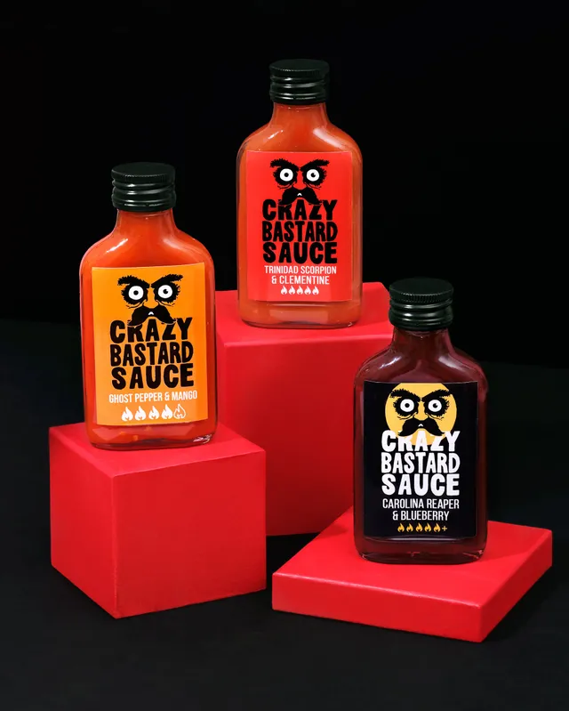 crazy-bastard-eigene-hot-sauce-box-3er-set-100-ml-zusammenstellen image 1