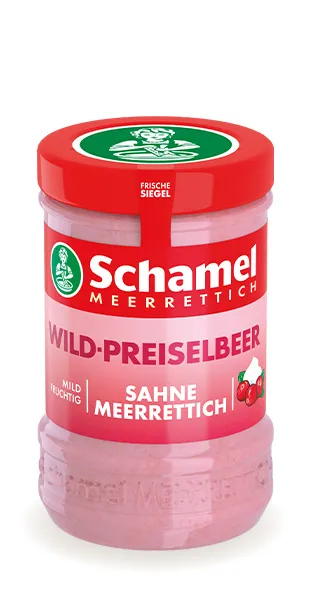 schamel-wild-preiselbeer-sahne-meerrettich-135g-glas-fruchtig image 1