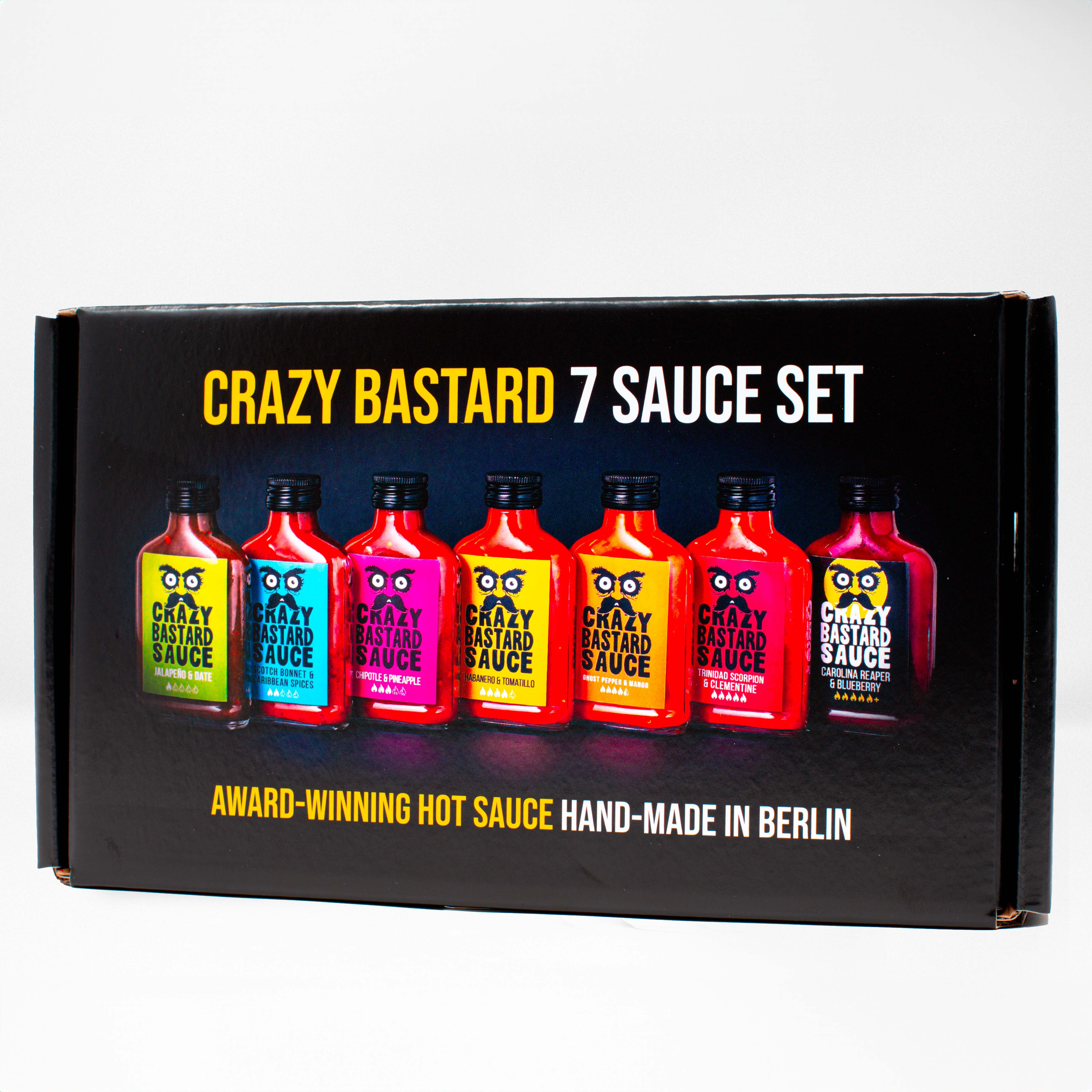 crazy-bastard-classics-box-7er-set-hot-sauces-7x100-ml image 1